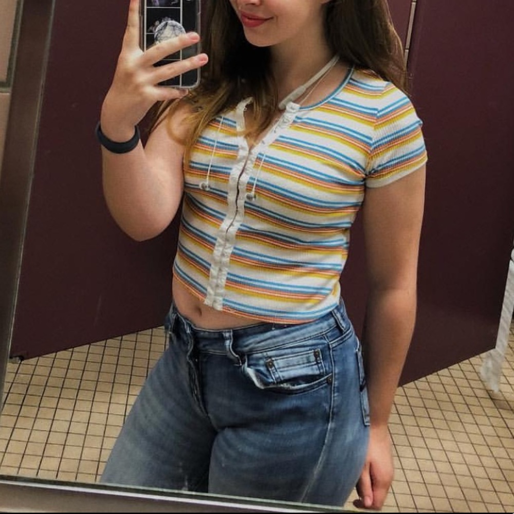 Cropped Striped Shirt